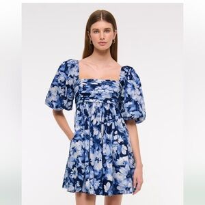 Abercrombie & Fitch Emerson Poplin Sleeve Floral Mini Dress size Medium